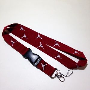 Jordan Lanyard Keychain Neck Strap Maroon & White